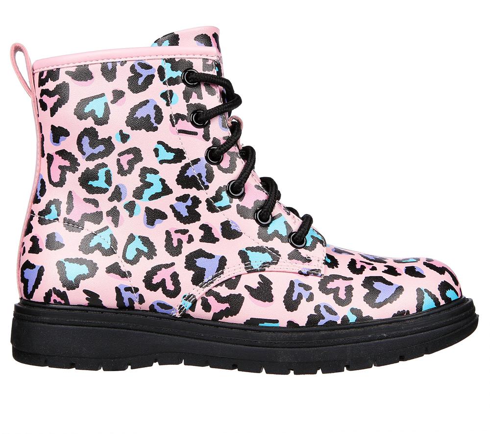 Girls\'s Skechers Gravlen - Totally Wild Lace Up Shoes Pink / Multicolor  USA |  9345-JIDOP