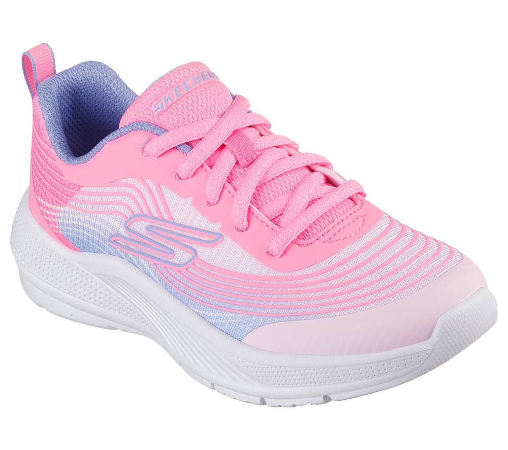 Girls's Skechers Microspec Advance Lace Up Shoes Light Pink  USA |  4629-MQJHG