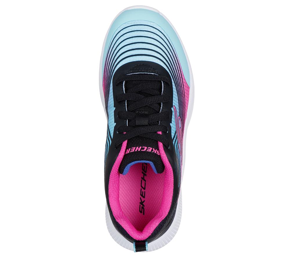 Girls's Skechers Microspec Advance Lace Up Shoes Aqua / Purple  USA |  8692-IGFJQ
