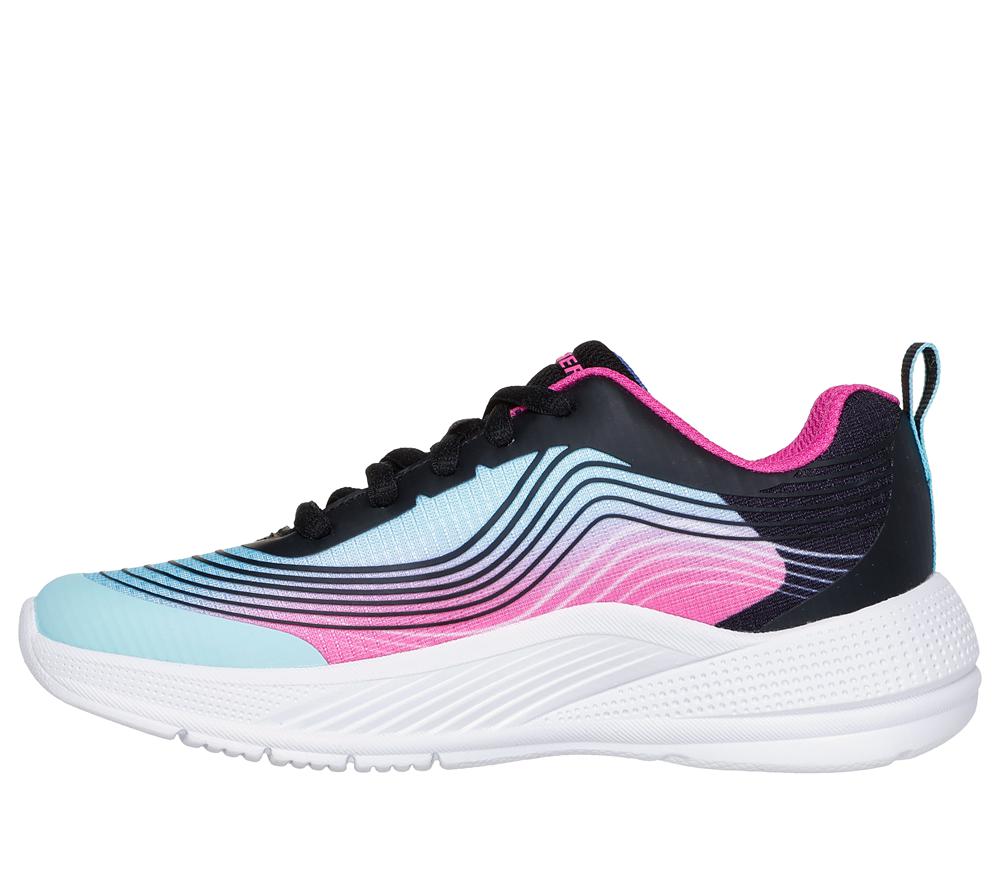 Girls's Skechers Microspec Advance Lace Up Shoes Aqua / Purple  USA |  8692-IGFJQ