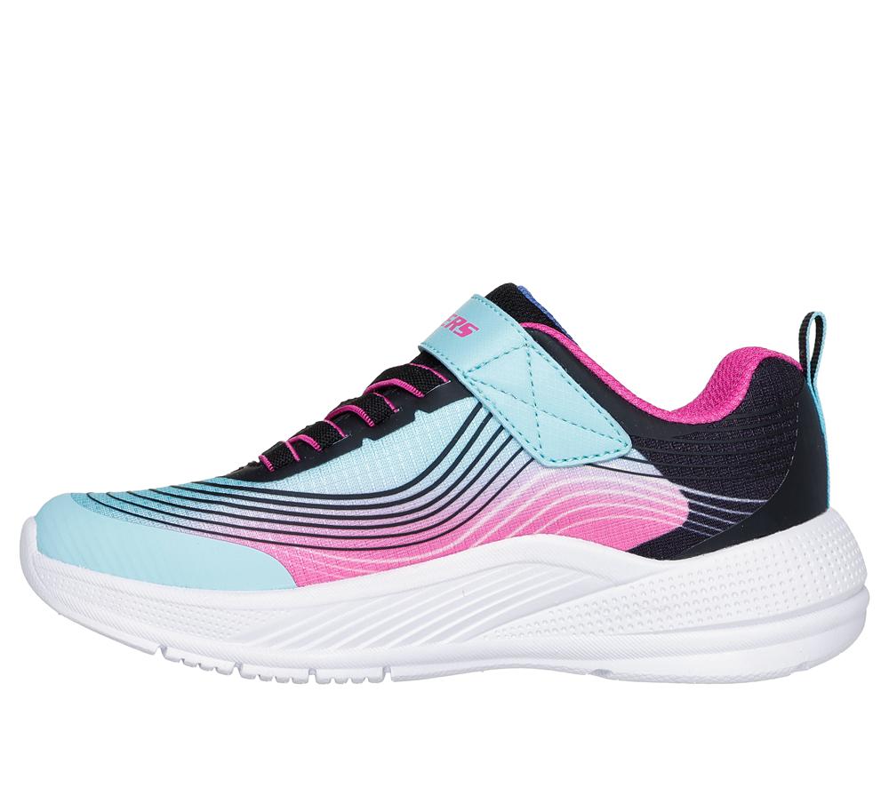 Girls's Skechers Microspec Advance Sneakers Aqua / Purple  USA |  8419-ACTZN