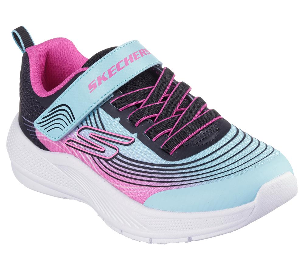 Girls's Skechers Microspec Advance Sneakers Aqua / Purple  USA |  8419-ACTZN