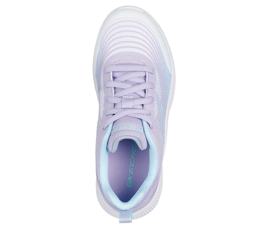 Girls's Skechers Microspec Advance Sneakers White / Lavender / Mint  USA |  9047-ECFNK