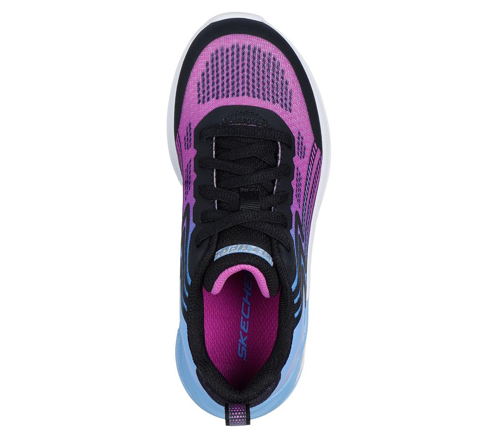 Girls's Skechers Microspec Max Advance - Neon Craze Sneakers Periwinkle / Multicolor  USA |  1657-TIPFS