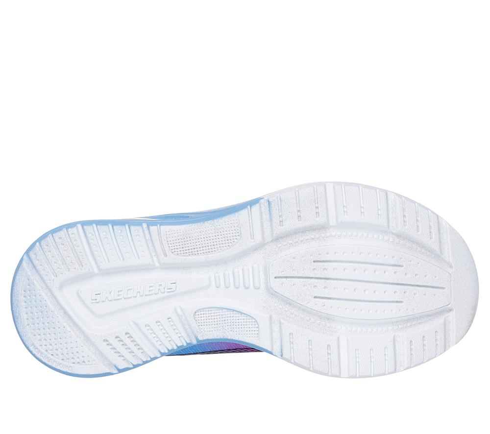 Girls's Skechers Microspec Max Advance - Neon Craze Sneakers Periwinkle / Multicolor  USA |  1657-TIPFS