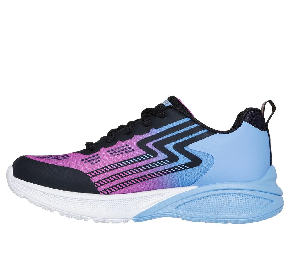 Girls's Skechers Microspec Max Advance - Neon Craze Sneakers Periwinkle / Multicolor  USA |  1657-TIPFS