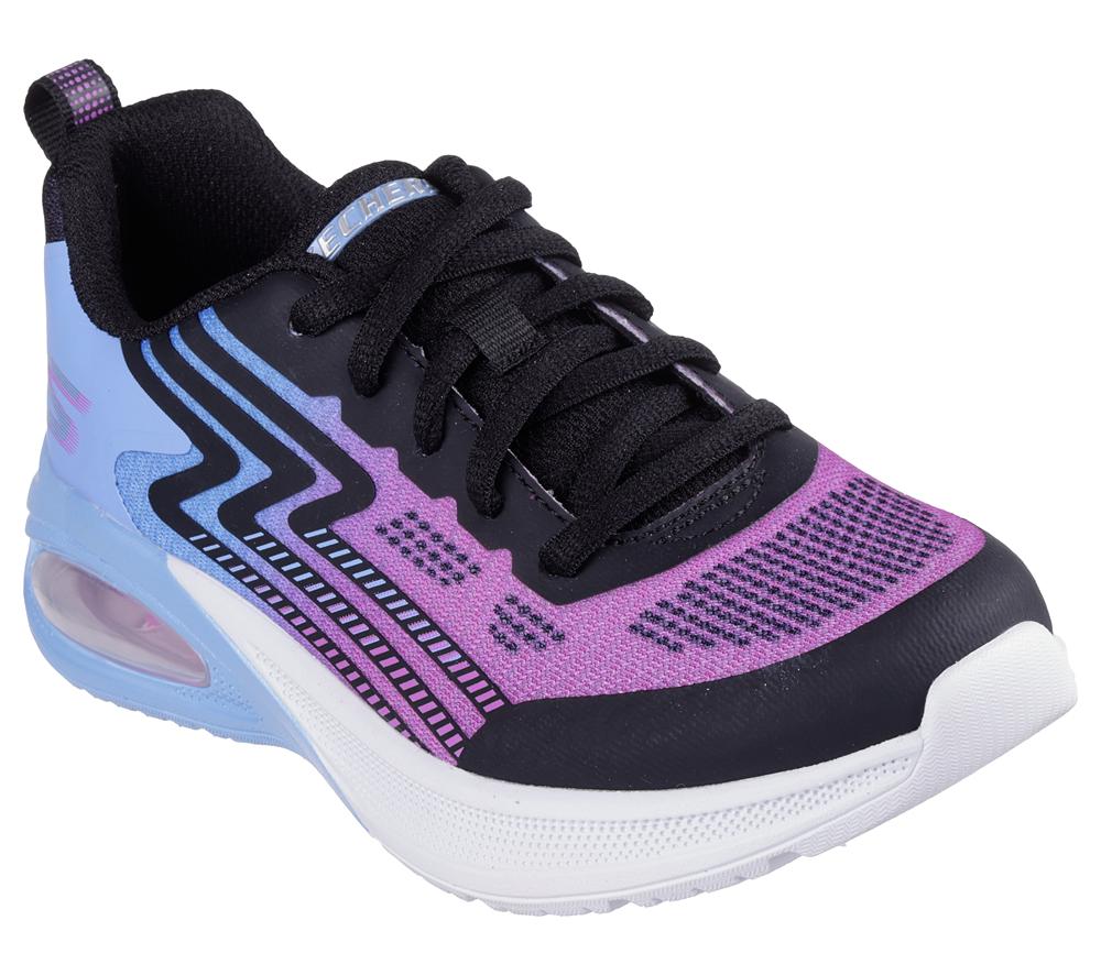 Girls's Skechers Microspec Max Advance - Neon Craze Sneakers Periwinkle / Multicolor  USA |  1657-TIPFS