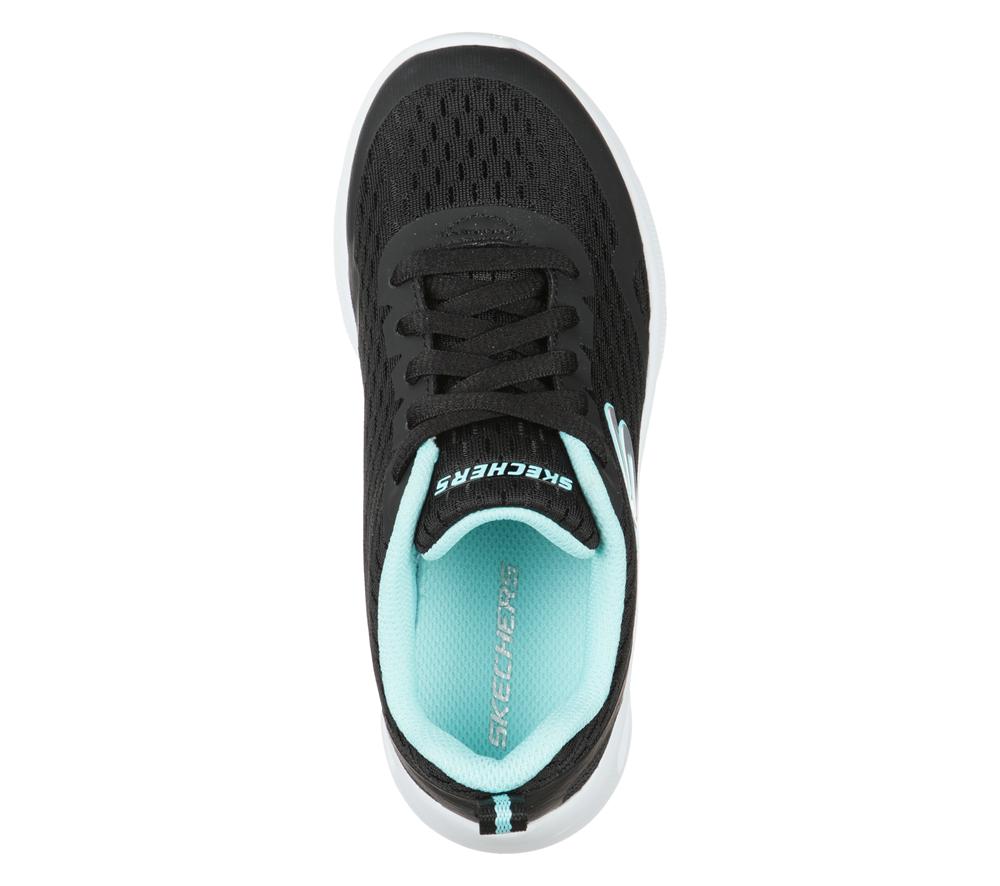 Girls's Skechers Microspec Max - Electric Jumps Lace Up Shoes Black  USA |  0691-VCPXN