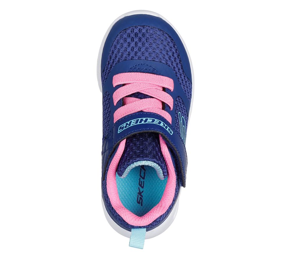 Girls's Skechers Microspec Max - Racer Gal Sneakers Navy / Pink  USA |  6197-TUKEY