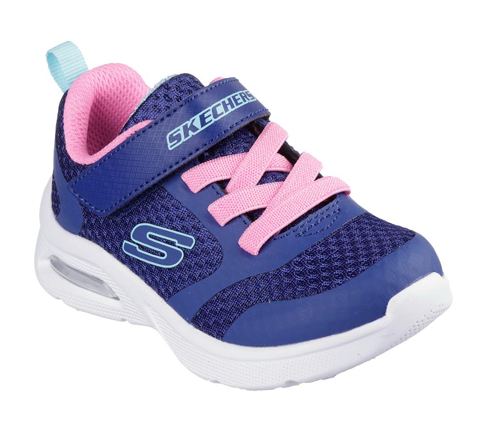 Girls's Skechers Microspec Max - Racer Gal Sneakers Navy / Pink  USA |  6197-TUKEY