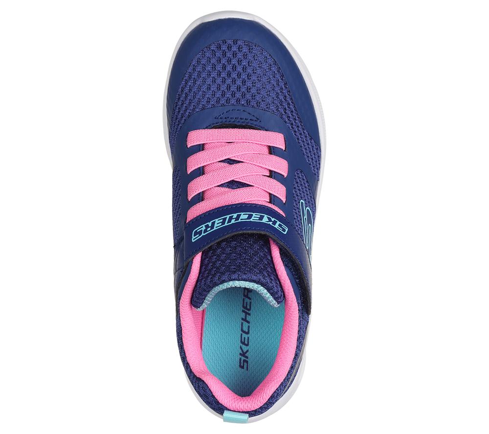 Girls's Skechers Microspec Max - Racer Gal Sneakers Navy / Pink  USA |  3645-UVNCX