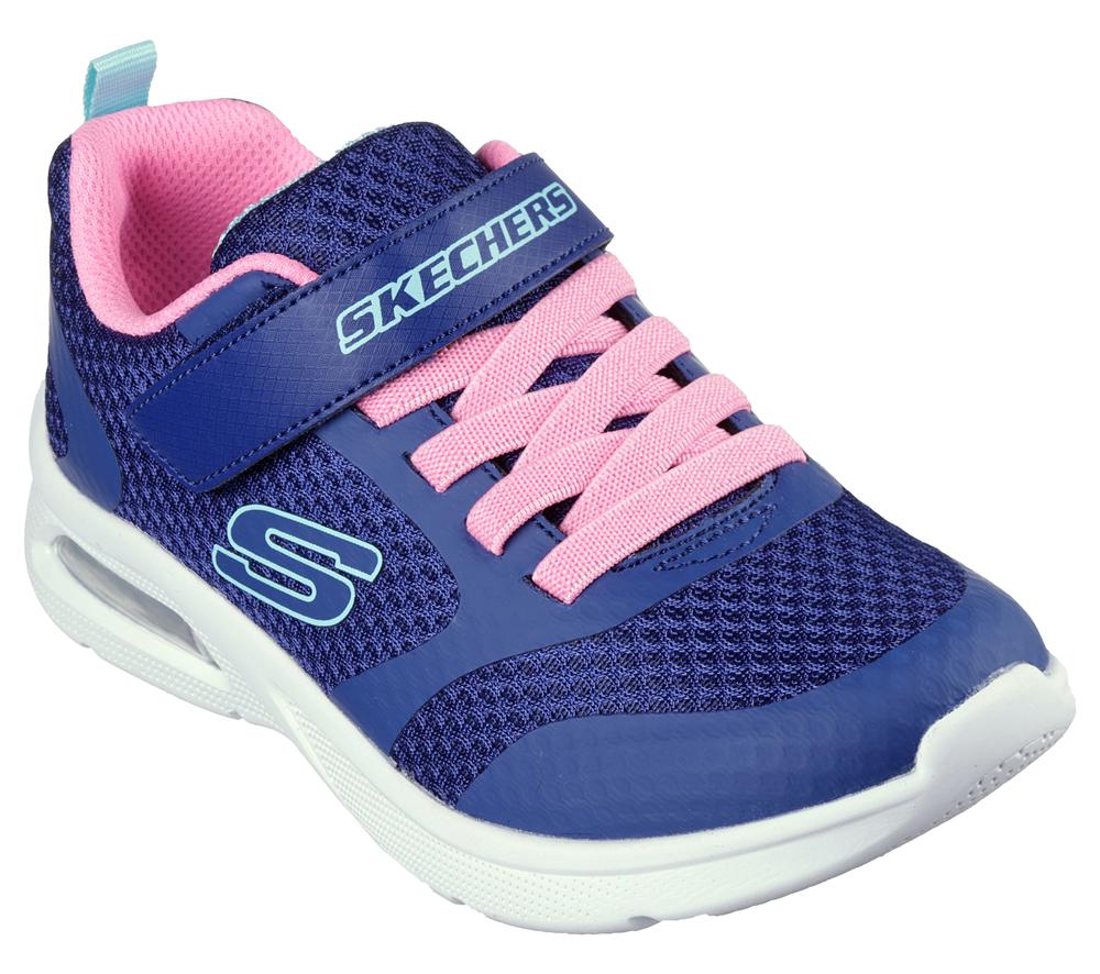 Girls's Skechers Microspec Max - Racer Gal Sneakers Navy / Pink  USA |  3645-UVNCX