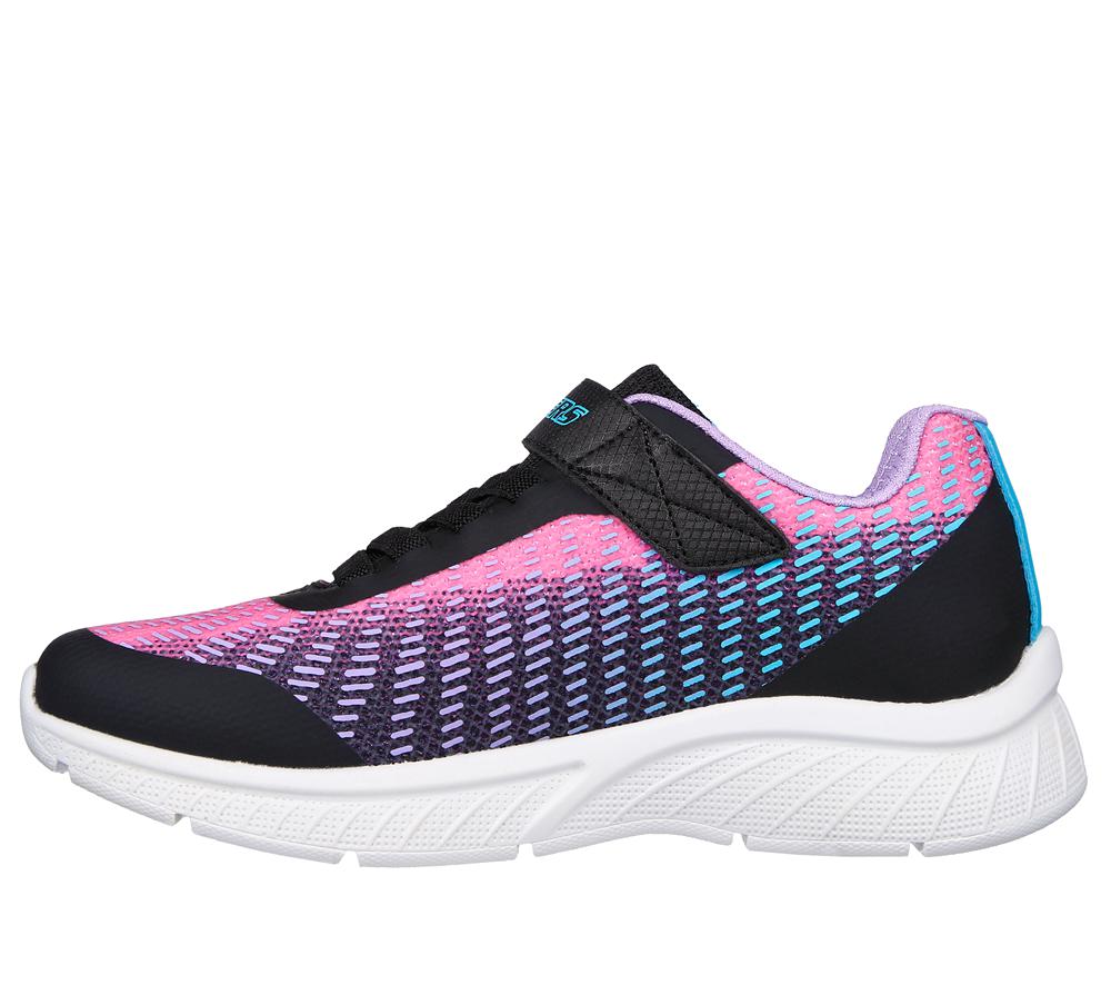 Girls's Skechers Microspec Plus - Disco Dreaming Sneakers Black / Multicolor  USA |  7286-FXHWP