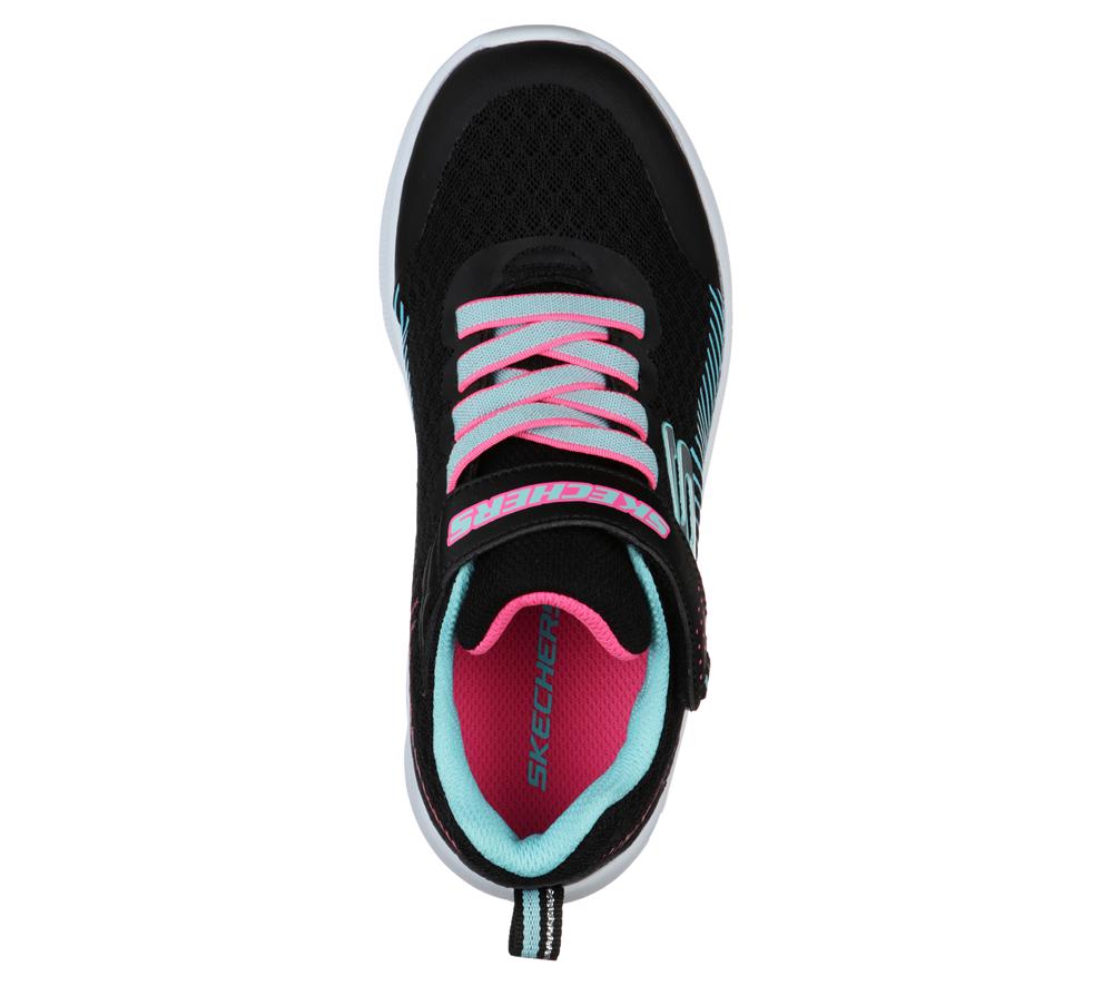 Girls's Skechers Microspec Sneakers Black / Aqua  USA |  3796-KUZRX