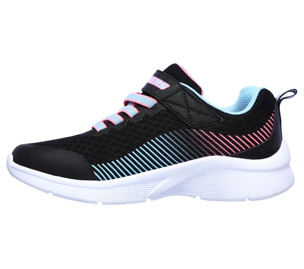 Girls's Skechers Microspec Sneakers Black / Aqua  USA |  3796-KUZRX