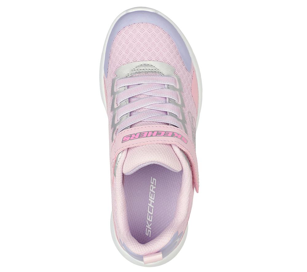 Girls's Skechers Microspec - Bright Retro Sneakers Pink / Multicolor  USA |  4652-TKVFZ