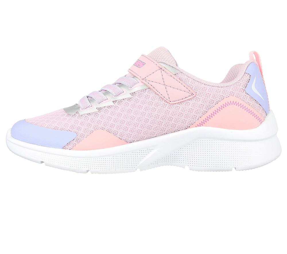 Girls's Skechers Microspec - Bright Retro Sneakers Pink / Multicolor  USA |  4652-TKVFZ