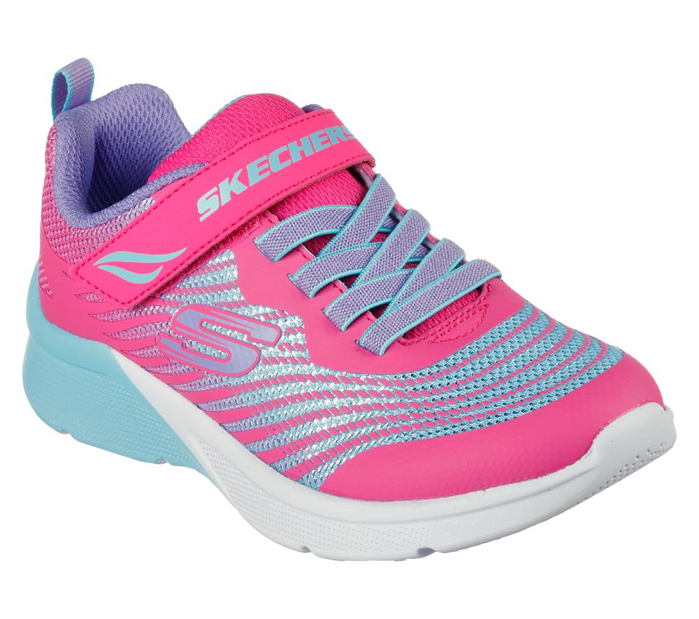 Girls's Skechers Microspec - Rejoice Racer Sneakers Pink / Multicolor  USA |  2157-BUFXM