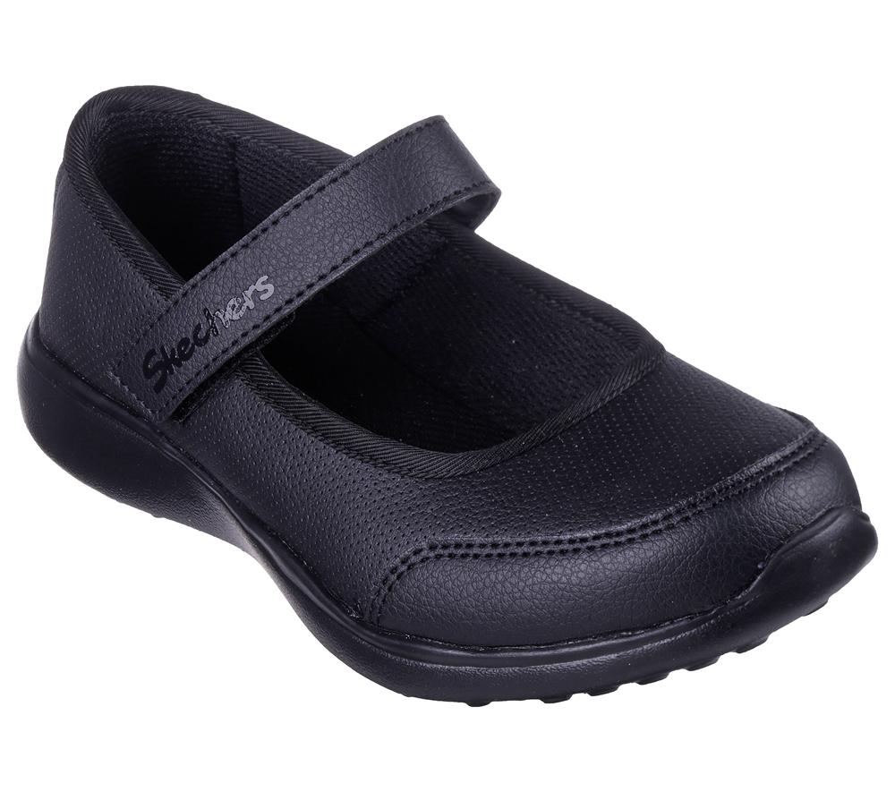 Girls's Skechers Microstrides - Recess Rules Sneakers Black  USA |  8372-NBMXA