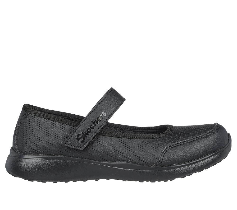 Girls\'s Skechers Microstrides - Recess Rules Sneakers Black  USA |  8372-NBMXA