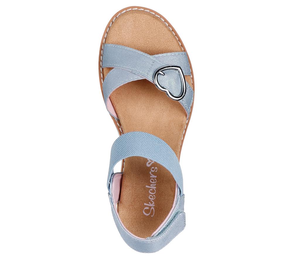 Girls's Skechers Miss Desert Hi Sandals Light Denim Blue  USA |  2394-DHSEM