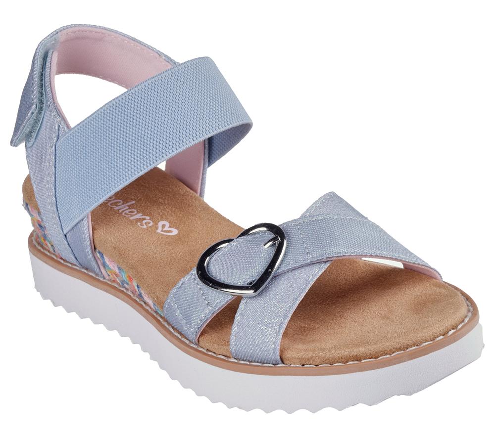 Girls's Skechers Miss Desert Hi Sandals Light Denim Blue  USA |  2394-DHSEM
