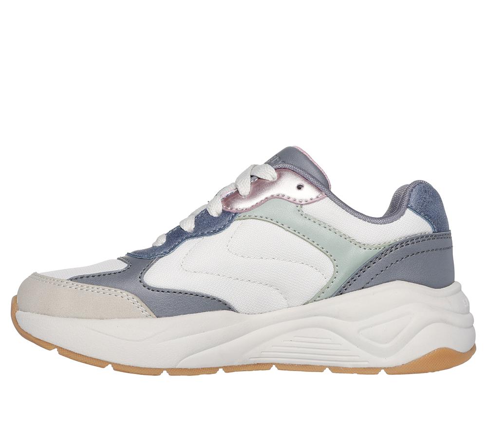 Girls's Skechers Nova Jogger Lace Up Shoes Natural / Multicolor  USA |  6247-XNOYM