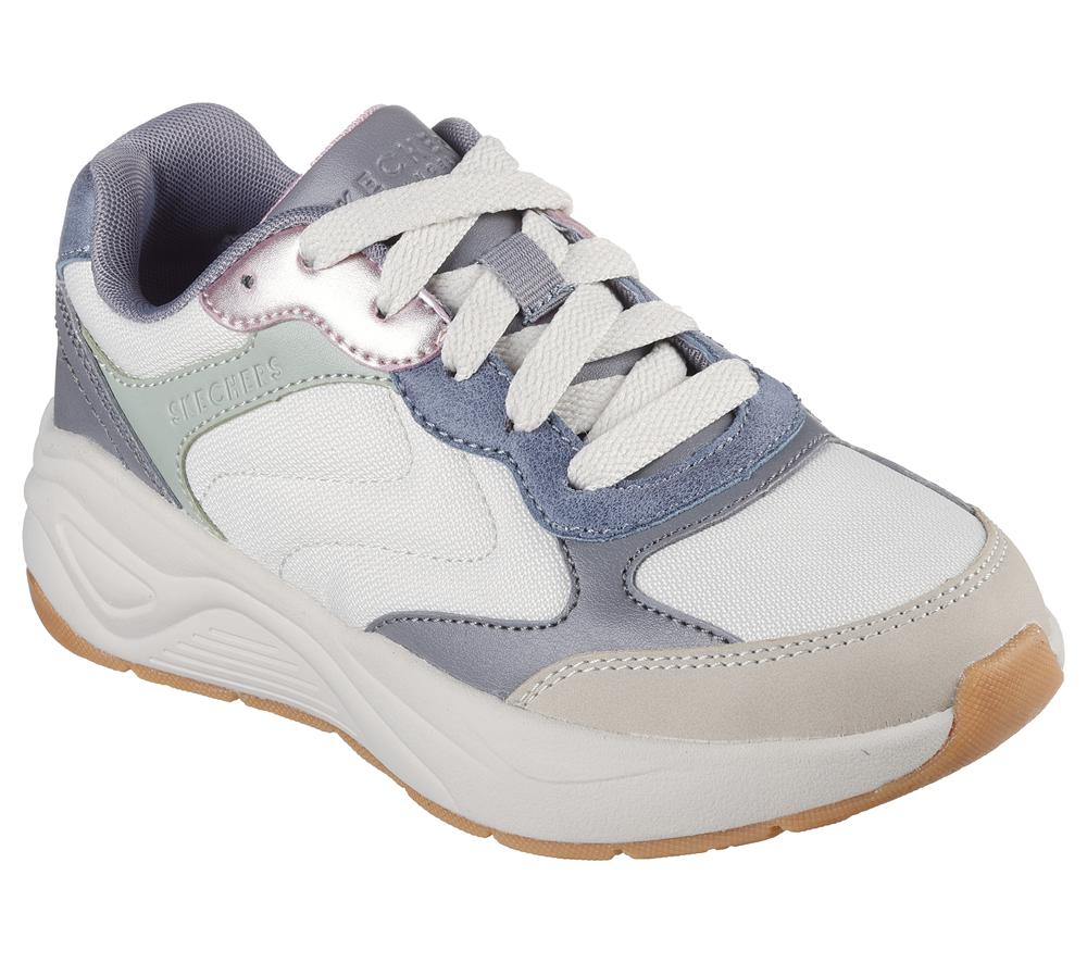 Girls's Skechers Nova Jogger Lace Up Shoes Natural / Multicolor  USA |  6247-XNOYM