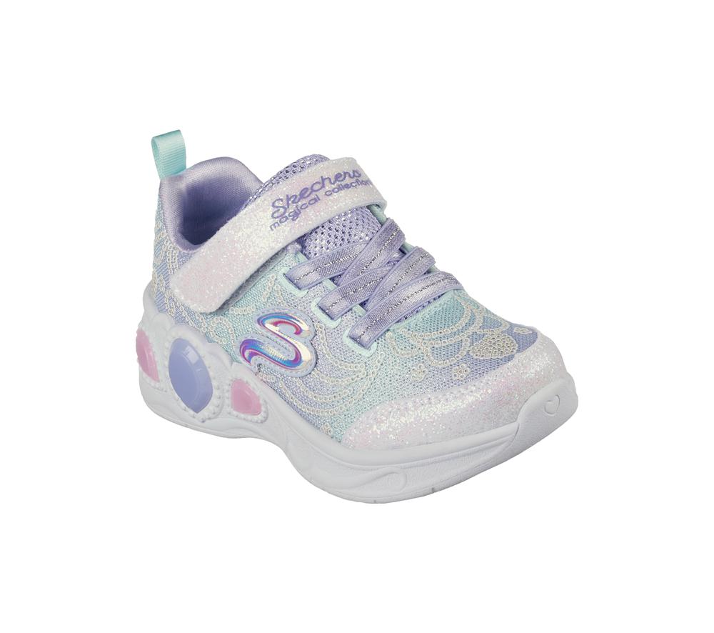Girls's Skechers Princess Wishes Light Up Sneakers Lavender / Multicolor  USA |  3201-IARLD