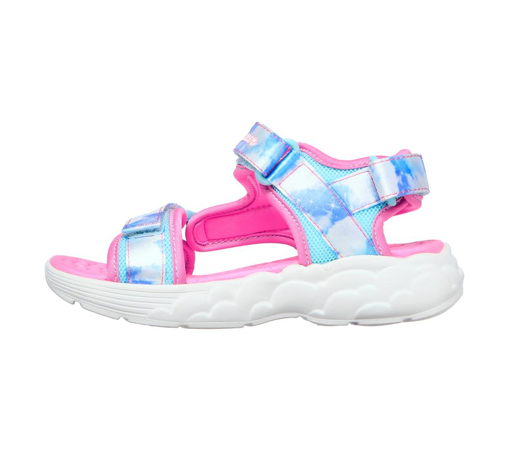 Girls's Skechers Rainbow Racer Sandal - Summer Sky Sandals Blue  USA |  6140-UYOFT