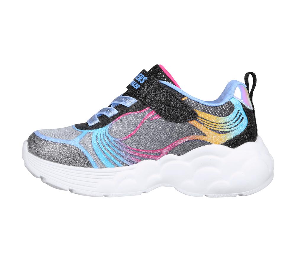Girls's Skechers Rainbow Racer - Nova Blitz Light Up Sneakers Black / Multicolor  USA |  7810-OKDYC