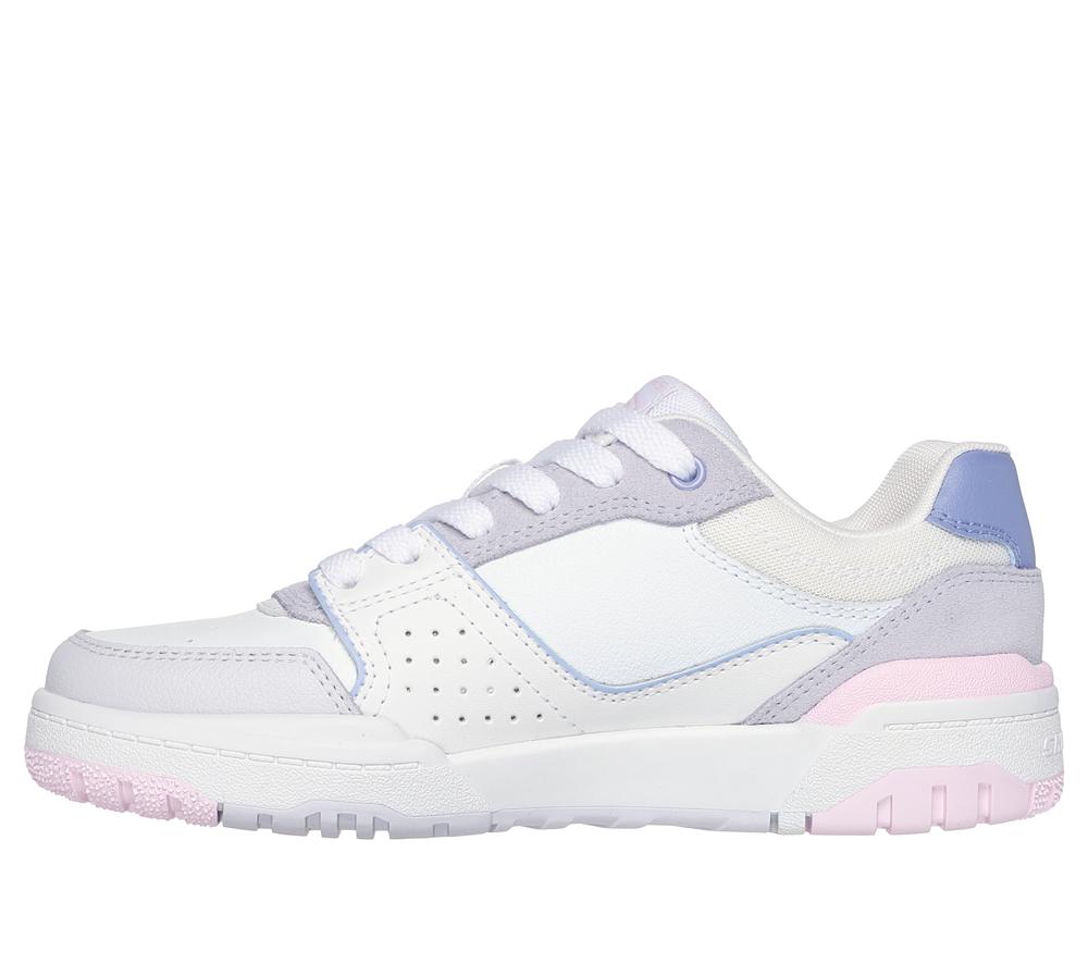 Girls's Skechers SKX-228 Lace Up Shoes White / Multicolor  USA |  9426-UIZMO