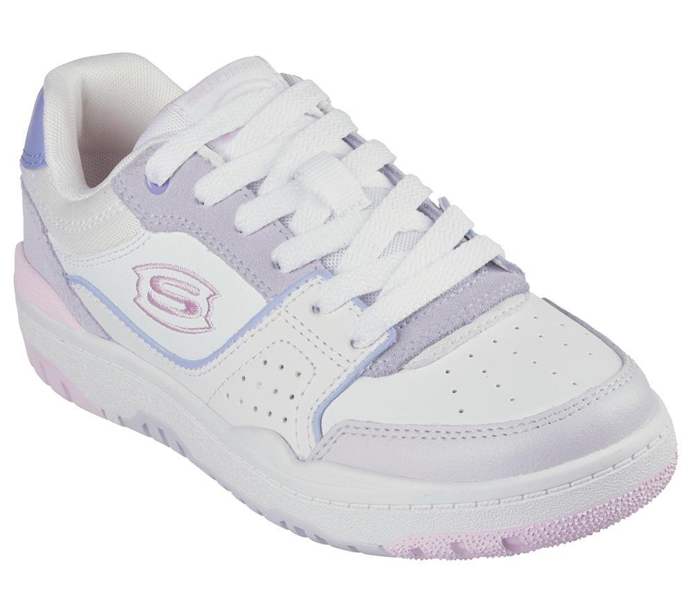 Girls's Skechers SKX-228 Lace Up Shoes White / Multicolor  USA |  9426-UIZMO