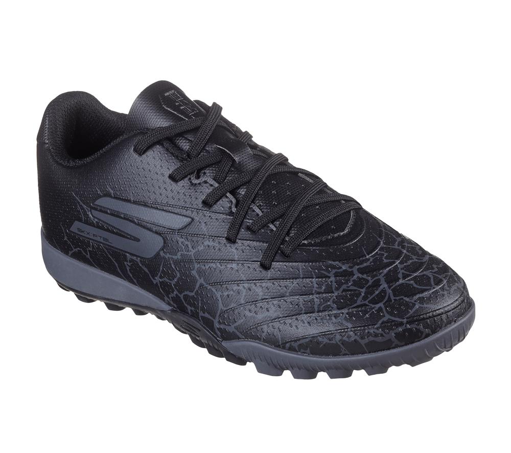 Girls's Skechers SKX_ 1.5 Jr Td TF Sneakers Black / Silver  USA |  4029-OISMQ