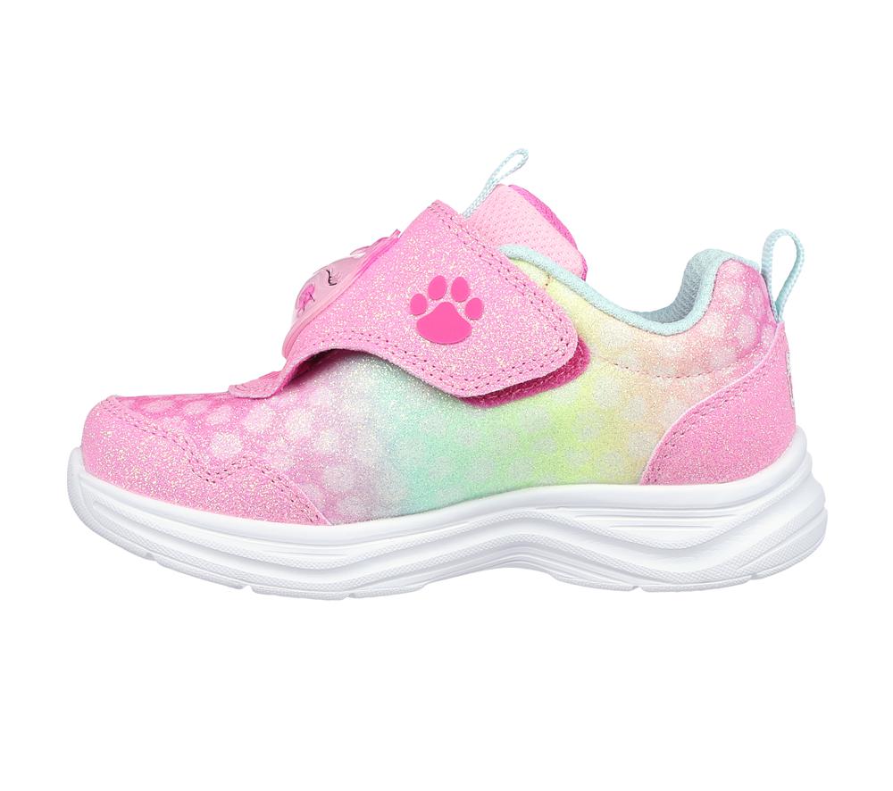 Girls's Skechers S-Lights: Glimmer Kicks - Skech Pets Sneakers Pink / Multicolor  USA |  7632-FCIXO