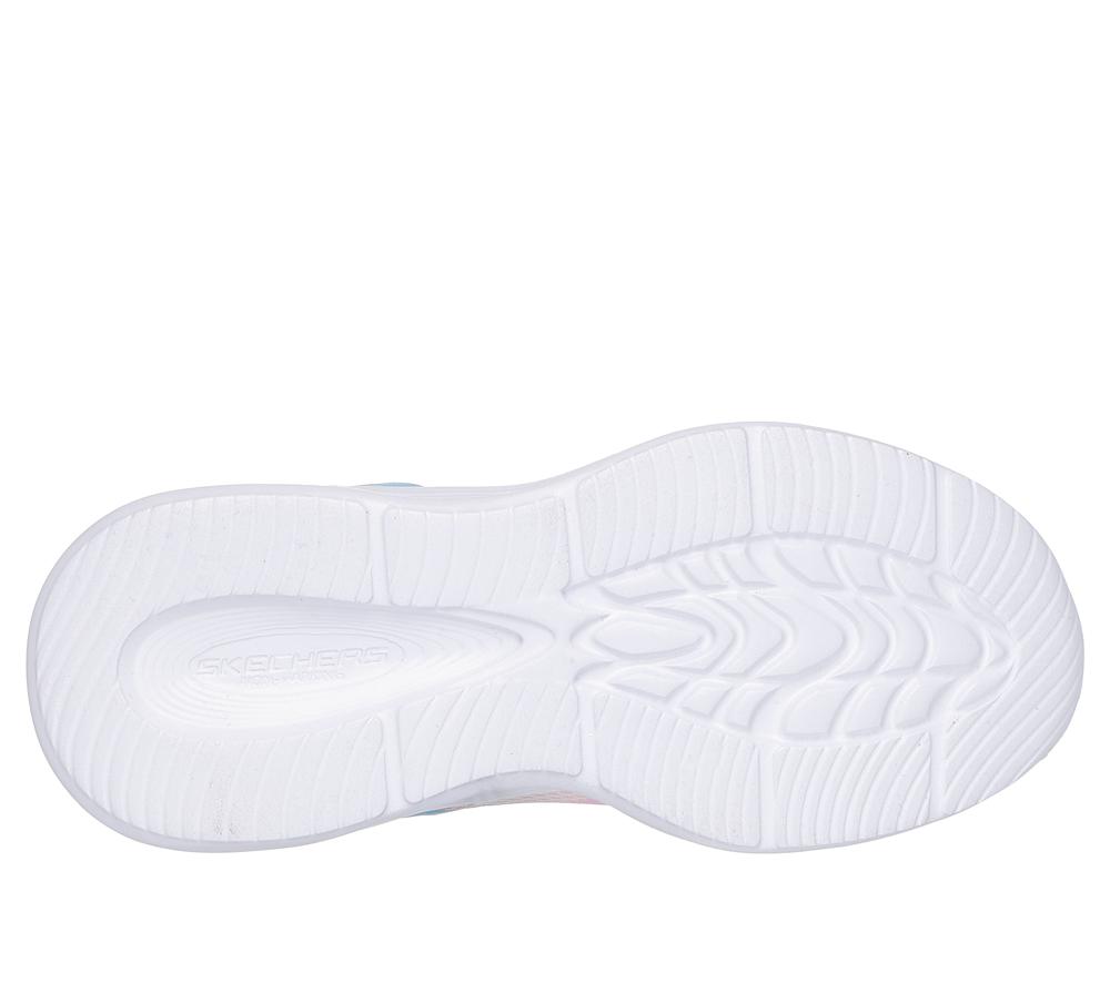 Girls's Skechers S-Lights: Sola Glow - Ombre Deluxe Light Up Sneakers Grey / Light Pink  USA |  7169-SHKWT