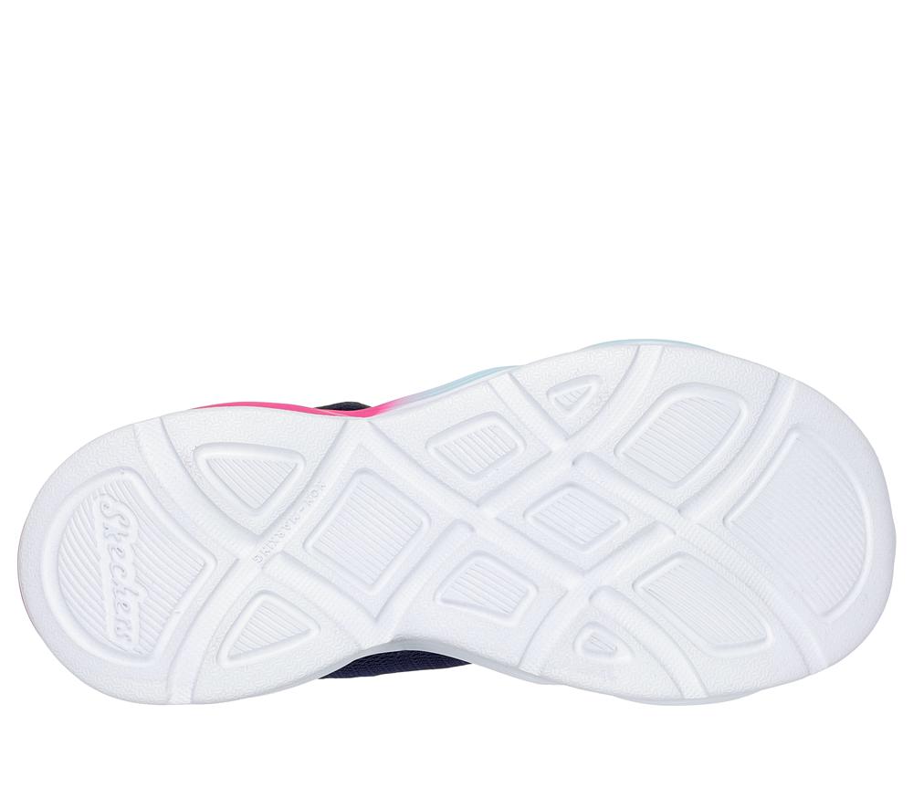Girls's Skechers S-Lights: Twisty Glow Light Up Sneakers Navy / Multicolor  USA |  3086-DPLTC