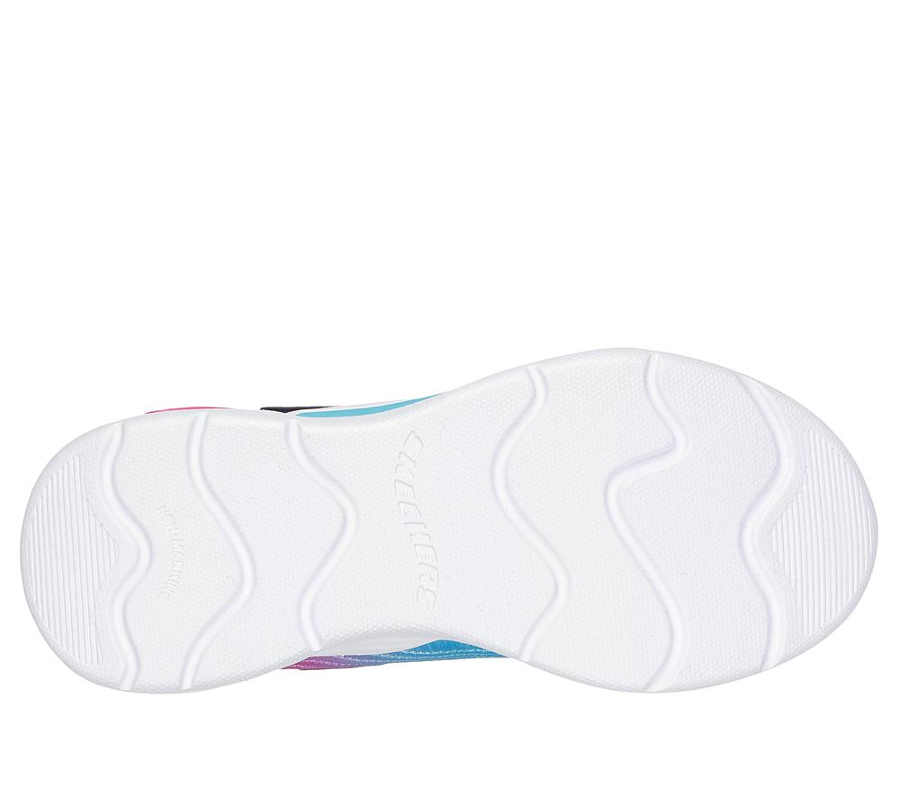 Girls's Skechers S-Lights: Wavy Beams - Ombre Express Light Up Sneakers Navy / Multicolor  USA |  5196-FAGMR