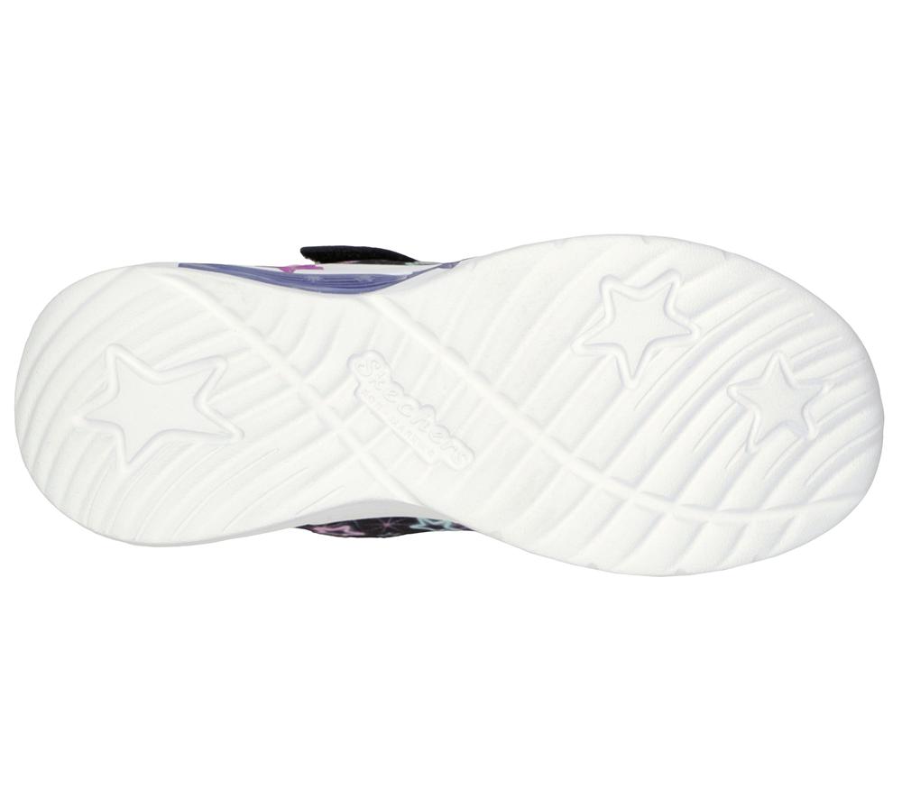 Girls's Skechers S Lights: Star Sparks Light Up Sneakers Black / Multicolor  USA |  6872-HKPMN