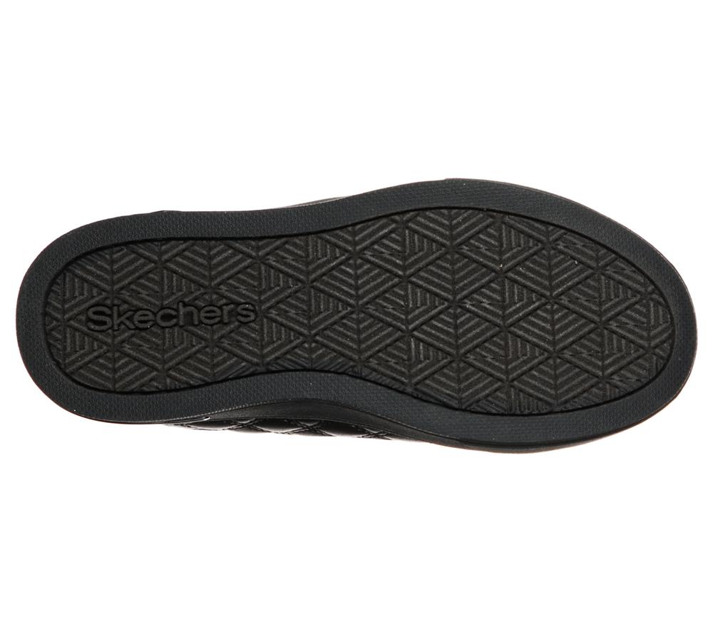 Girls's Skechers Shoutouts - Quilted Squad Sneakers Black  USA |  0238-TVFKI