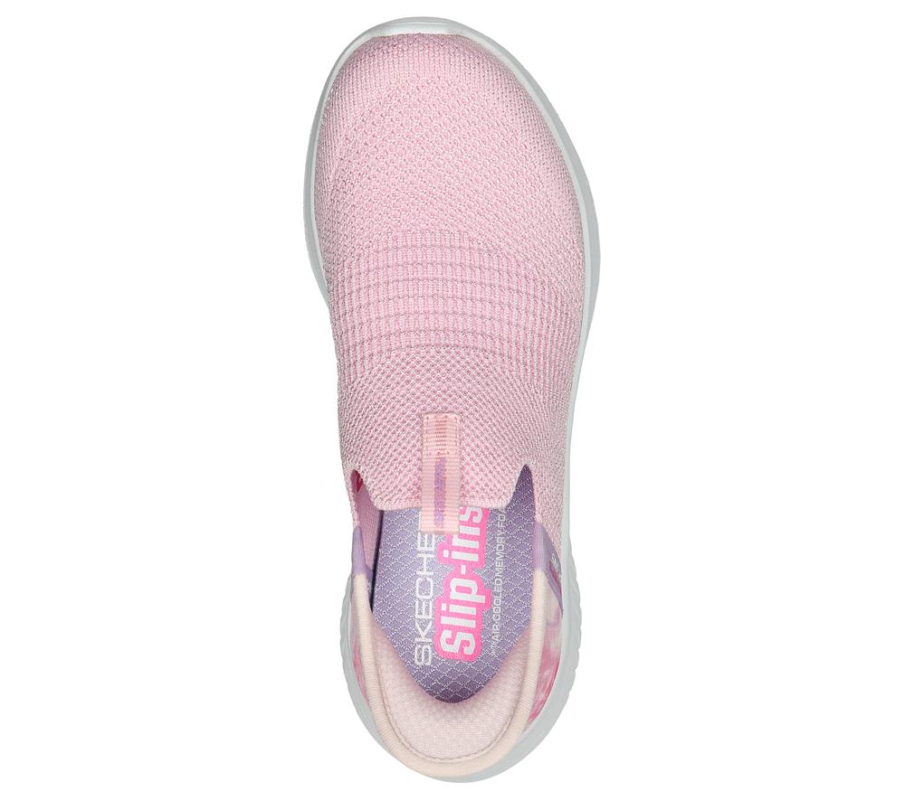 Girls's Skechers Slip-Ins: Ultra Flex 3.0 - Colory Wild Sneakers Light Pink  USA |  5869-FIUCD