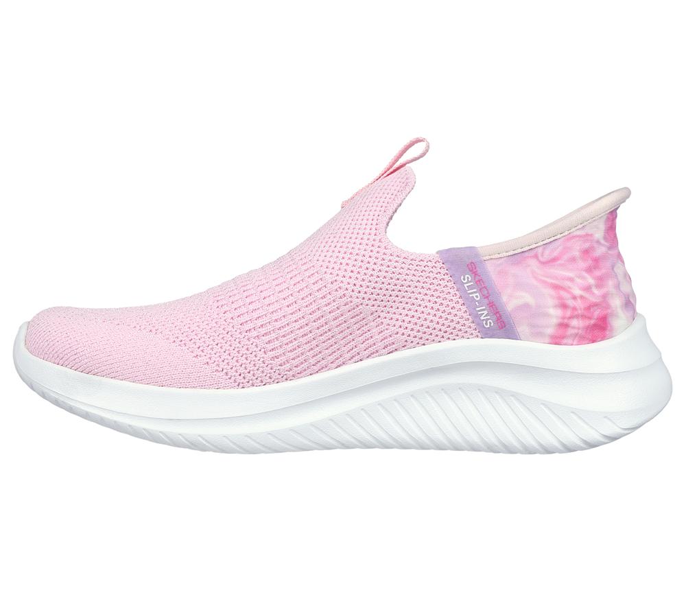 Girls's Skechers Slip-Ins: Ultra Flex 3.0 - Colory Wild Sneakers Light Pink  USA |  5869-FIUCD