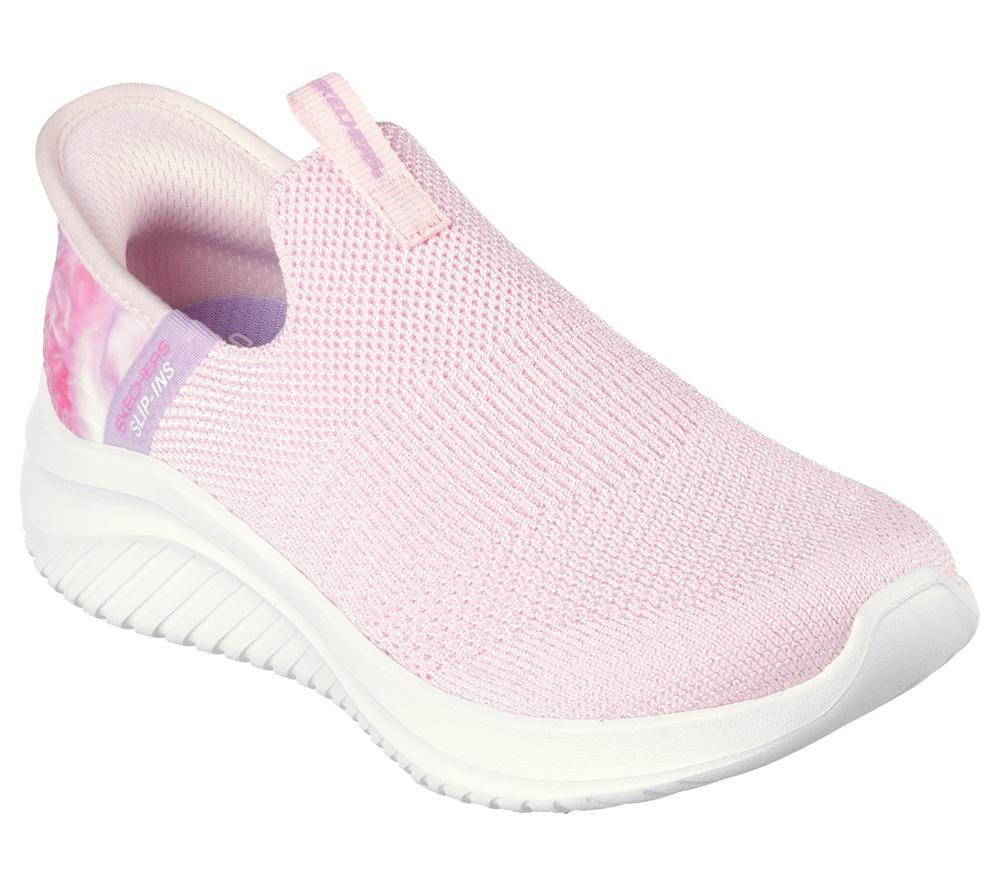 Girls's Skechers Slip-Ins: Ultra Flex 3.0 - Colory Wild Sneakers Light Pink  USA |  5869-FIUCD