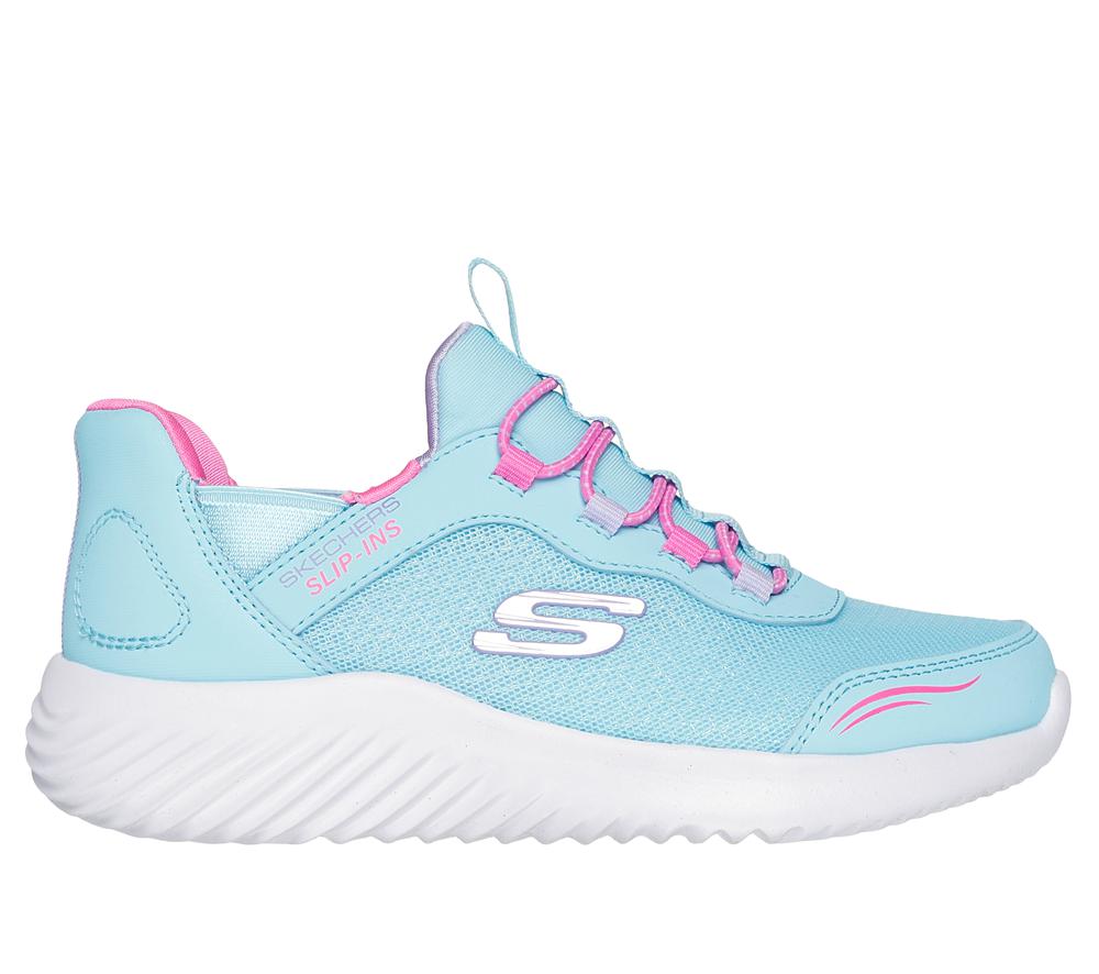 Girls\'s Skechers Slip-ins: Bounder - Simple Cute Sneakers Turquoise  USA |  6180-AFNTG