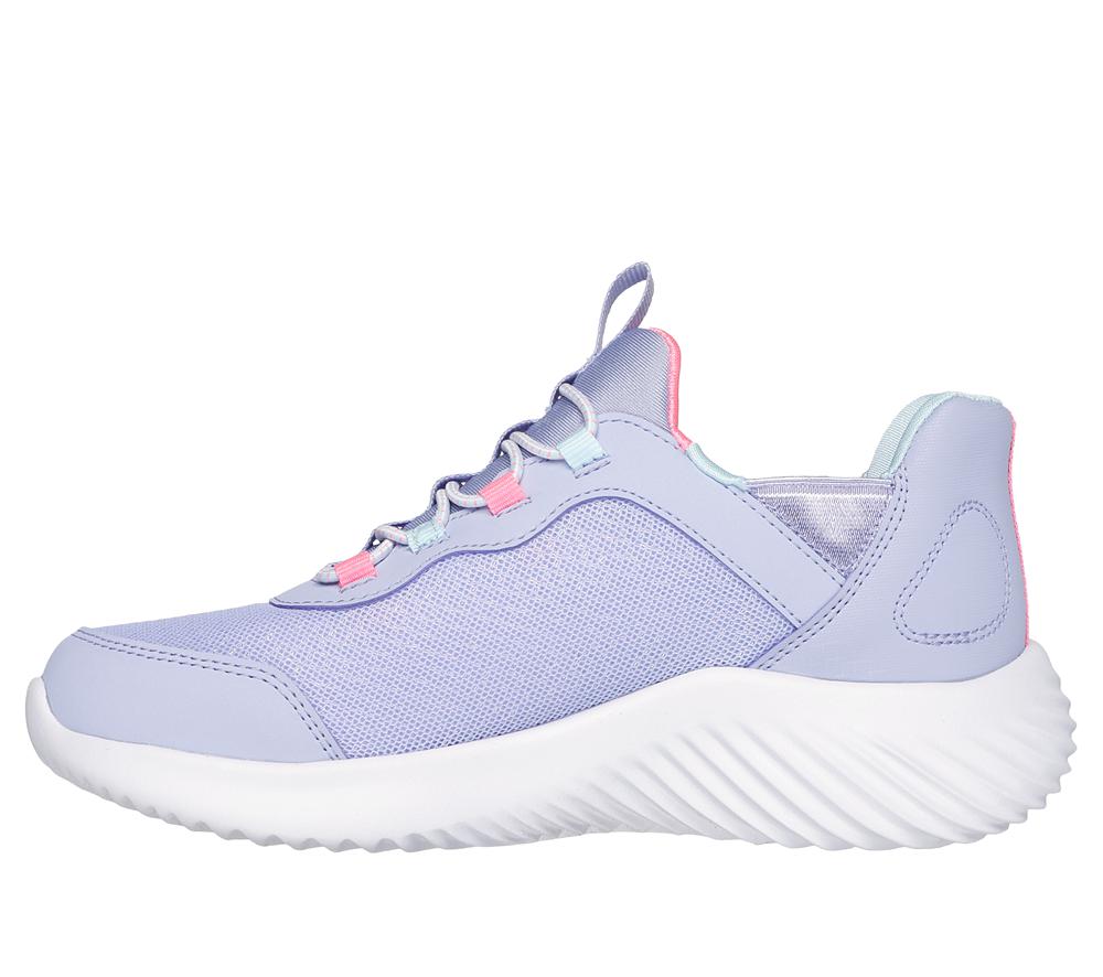 Girls's Skechers Slip-ins: Bounder - Simple Cute Sneakers Lavender Purple  USA |  7145-ETFLK