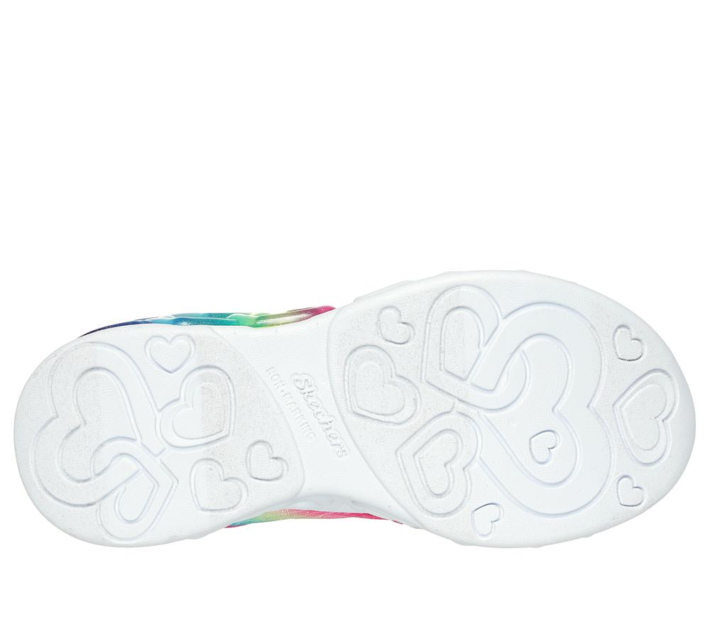 Girls's Skechers Slip-ins: Infinite Heart Lights Sneakers Pink / Multicolor  USA |  3650-JUKZL