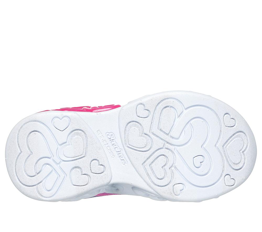 Girls's Skechers Slip-ins: Infinite Heart Lights Light Up Sneakers Lavender / Multicolor  USA |  7410-ZPBTN