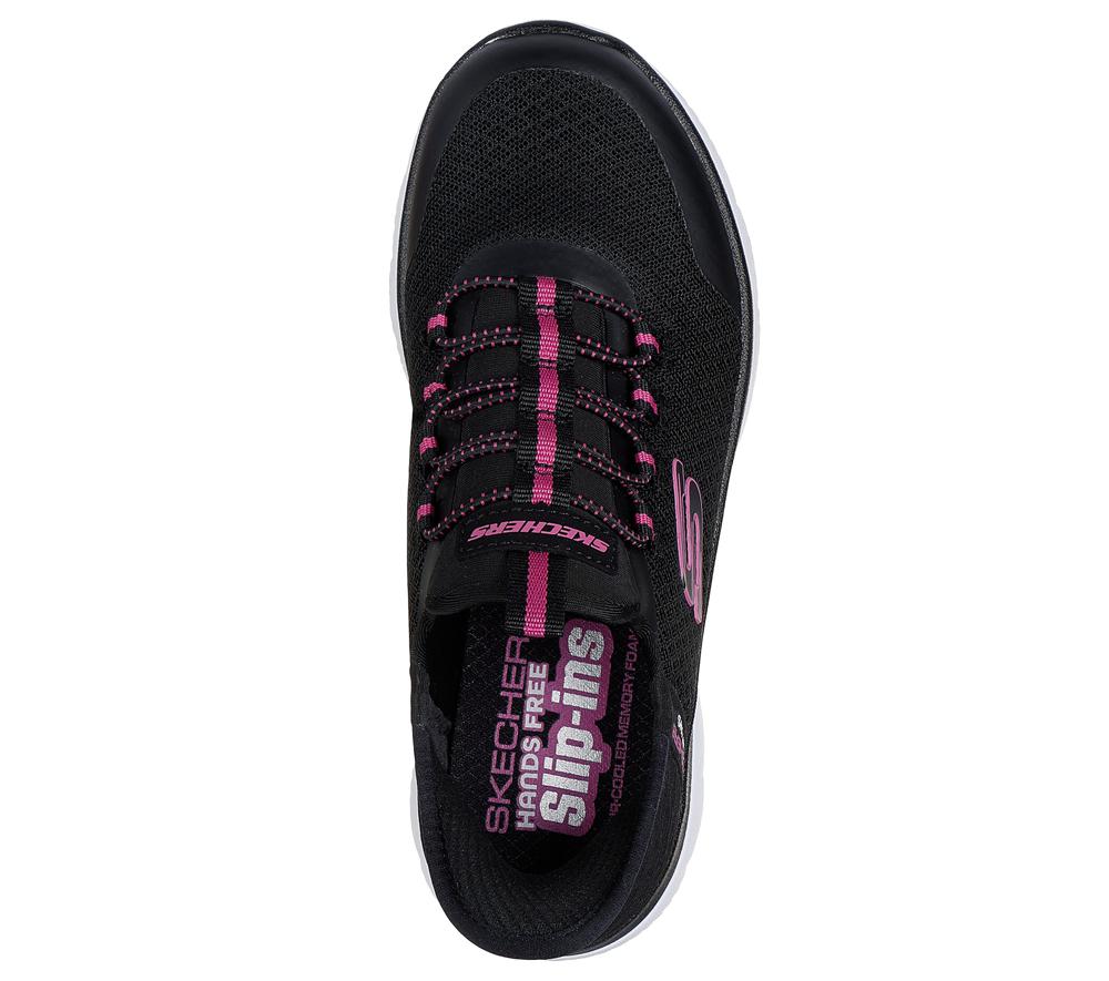Girls's Skechers Slip-ins: Summits Sneakers Black  USA |  3062-LFAZW