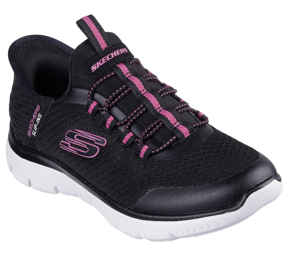 Girls's Skechers Slip-ins: Summits Sneakers Black  USA |  3062-LFAZW