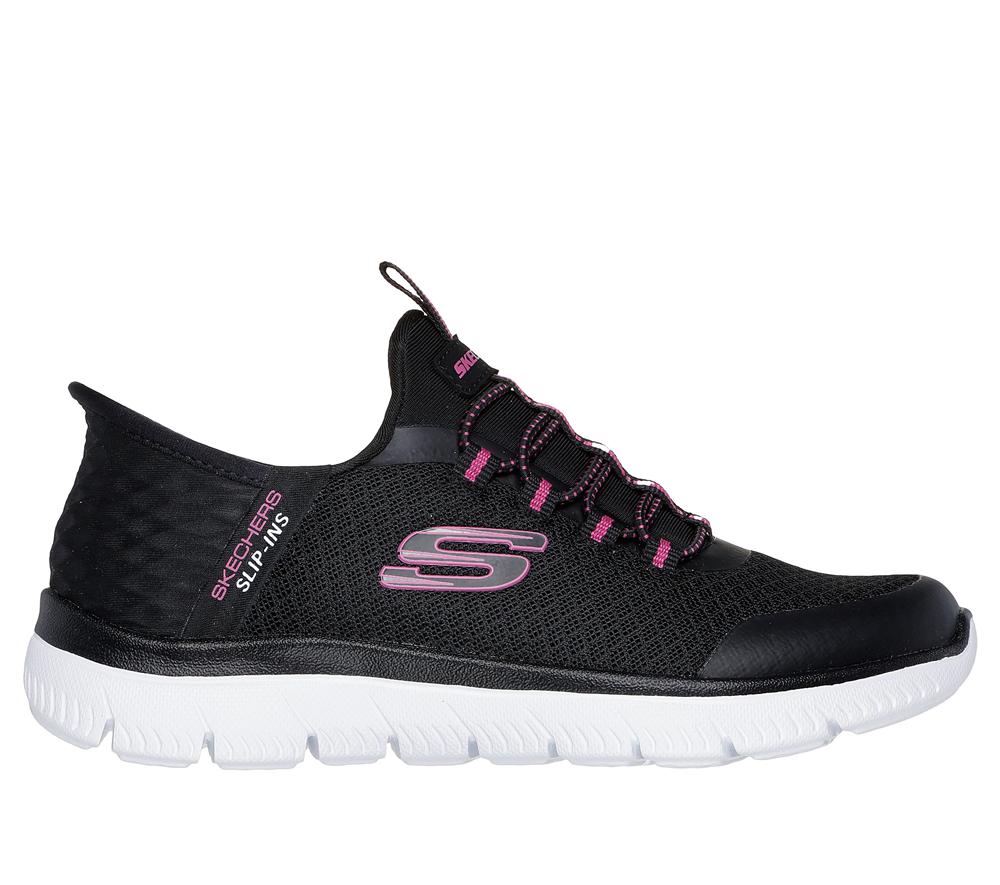 Girls\'s Skechers Slip-ins: Summits Sneakers Black  USA |  3062-LFAZW